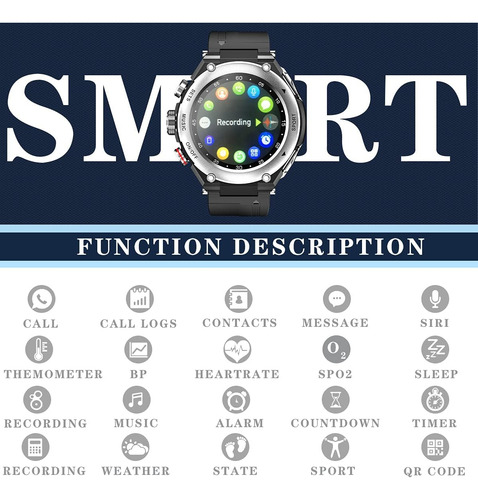 Desong Reloj Inteligente, Con Auriculares, 3 En 1