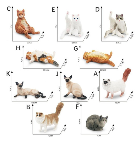 Figuras De Acción Simulation Cat Model Pvc Cat