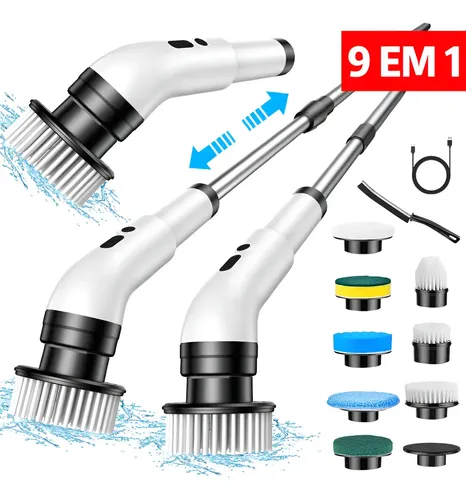 Escova De Limpeza Elétrica Janela Banheiro E Cozinha 9 Em 1