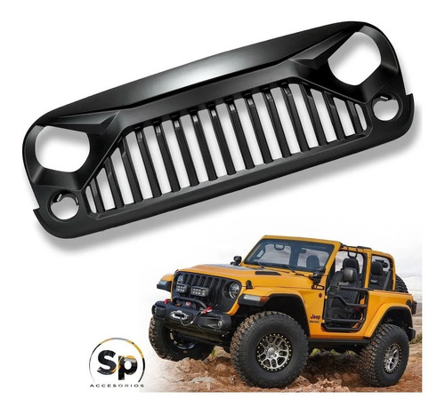 Imagen 8 de 9 de Parrilla Enojada Led Jk Jeep Wrangler 2007-2018 Nueva Angry