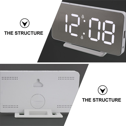 Reloj Despertador Con Número Led De Temperatura Para Decorac
