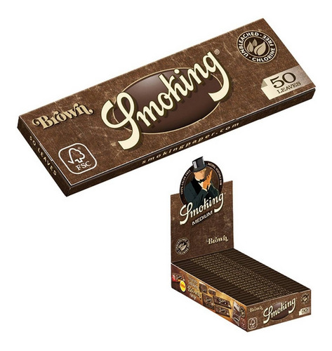 Pack X10 Papel Sedas Smoking Brown Para Armar 1 1/4 Librillo