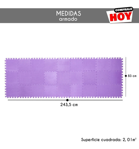 Imagen 2 de 10 de Piso Goma Eva Encastrable Alfombra Antideslizante Infantil