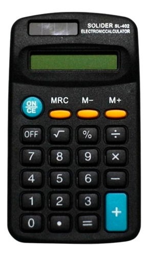  Calculadora De Bolsillo De 8 Dígitos Plástica Negra