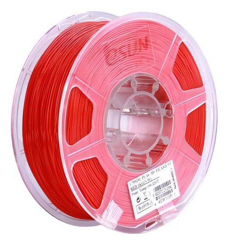 Filamento 3d Abs+  1kg 1.75mm Esun Color Rojo