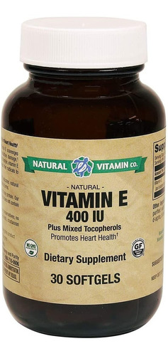 Vitamina E Natural + Tocoferoles - Unidad a $9962