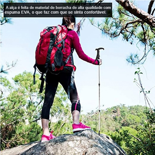 Bastão Caminhada Trekking Bengala Trilha Alumínio Retrátil