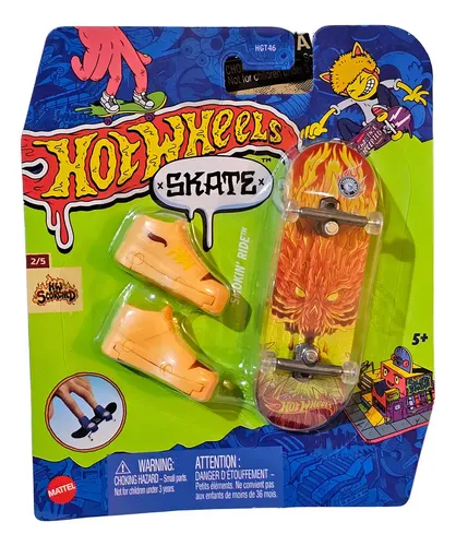 Hot Wheels Skate Fingerboard – Patineta Smokin' Ride Con Tenis Extraíbles – Colección Tony Hawk Para Niños +5 Años