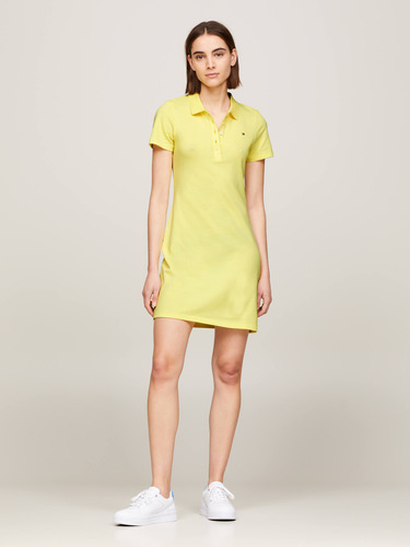 Vestido Slim Amarillo Tipo Polo 1985 De Mujer Tommy Hilfige