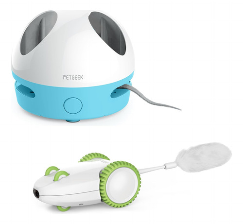 Interactive Cat Toy, Cat Toys With Squeaky Mouse & Rechargea