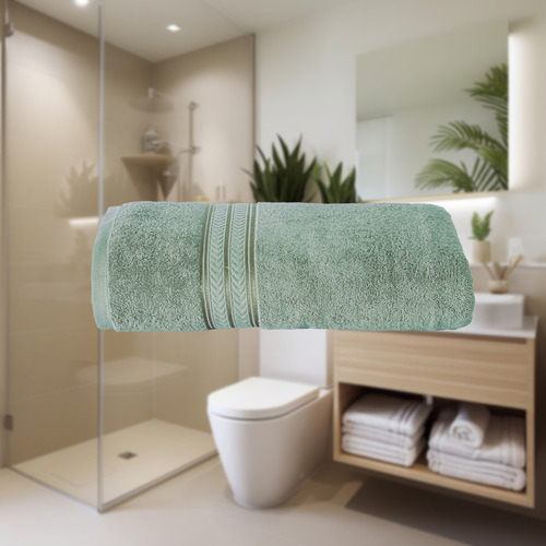 Toalla Medio Baño Encanto Poliéster Concord Color Menta