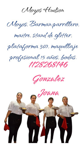 Servicio De Mozos, Bartender, Parrillero, Limpieza