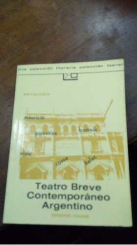 Libro Teatro Breve Contemporáneo Argentino