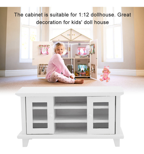 Mueble De Madera En Miniatura Blanco Blanco A Escala 1:12
