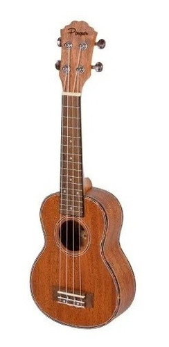 Ukelele Soprano Parquer Madera Cuerdas Aquila Con Funda Color Marrón