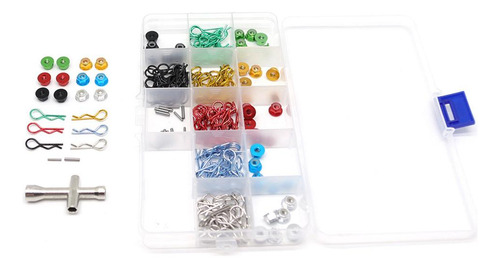 Rc Body Shell R Clips Pin En Estuche De Almacenamiento Para