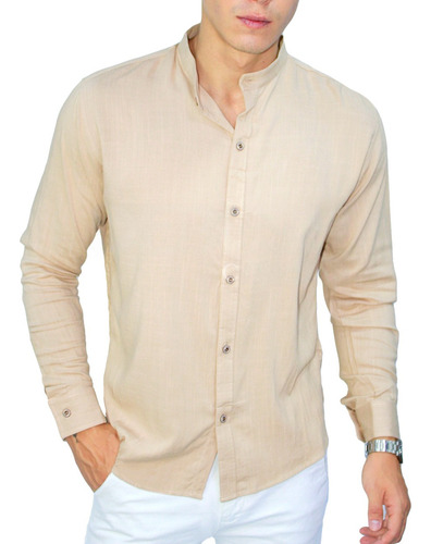 Camisa Para Hombre Cuello Neru - Mao - Chino | Algodon Lino