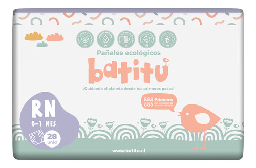 Pañales Ecológicos De Bambú Talla Rn (28un) - Batitú