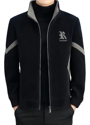 Sudadera Con Cremallera Versión Coreana Casual Plus Velvet B