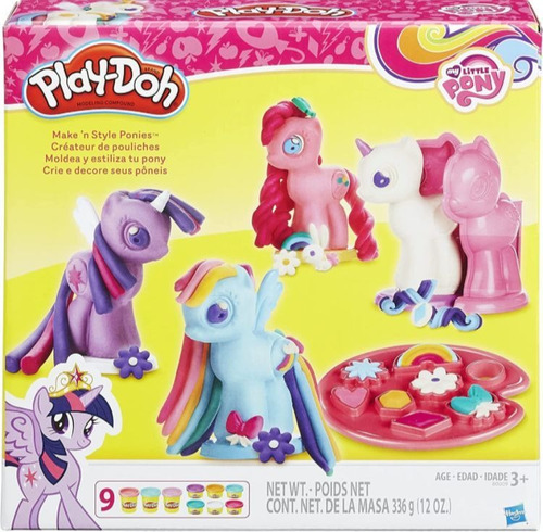 Play Doh My Little Pony Con 9 Frascos 