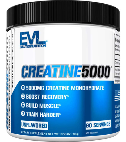 Evlution Polvo De Monohidrato De Creatina Pura De 5000 Mg De