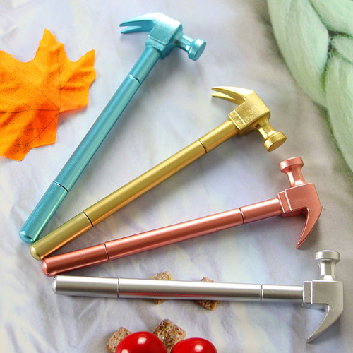 Juego De 24 Plumas De Gel Creativas Con Forma De Martillo,