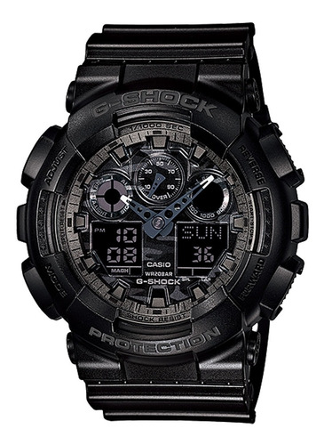 Reloj  Casio G-shock Ga-100 Color Negro, Analógico-digital