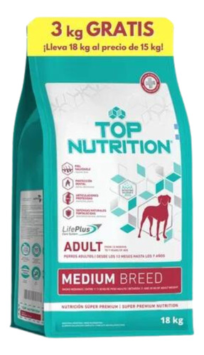 Top Nutrition Adult Medium X 15 Kg + 3 Kg Regalo + Envios!