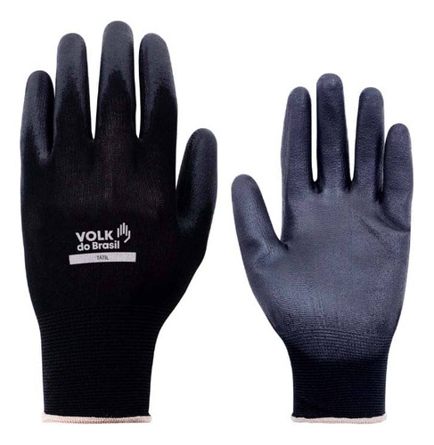Luva Tatil Volk Black Multitato Pu P Ao Xg Pacote 6 Pares