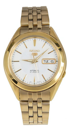 Relógio Seiko Automatico Classico Plaque Ouro Snkl26k1 Cor da correia Dourado Cor do bisel n/a Cor do fundo Branco
