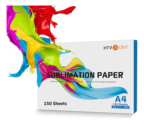 Htvront Papel De Sublimacion De 8.5 X 11 Pulgadas - 150 Hoja