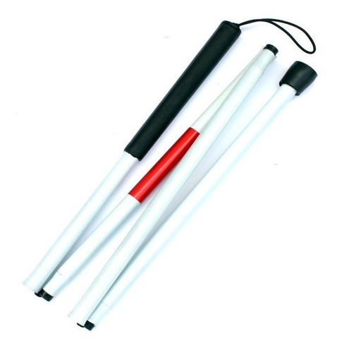 Baston De Aluminio Para Ciegos Blanco C/rojo X 1m 39 Cm
