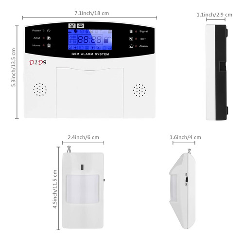 Sistema Alarma Casa Gsm Inalambrico 23 Piezas - D1d9