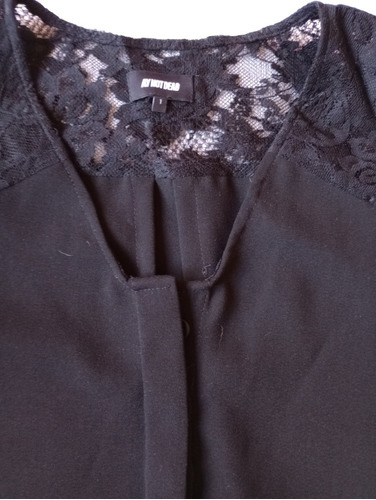 Vendo Camisa Negra Con Encaje Marca Ay Not Dead Talle 1