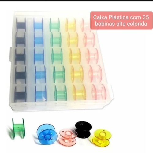 Imagem 2 de 4 de Estojo Porta Bobina Com 25 Bobinas Coloridas - Altas