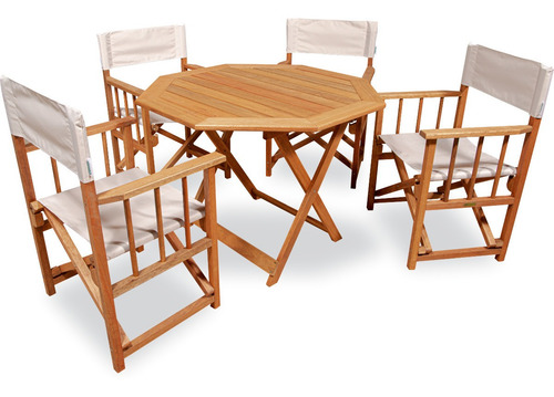 Sillon Director Plegable De Madera De Eucaliptus Con Cetol