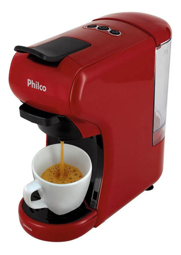 Cafeteira Philco PCF19 automática vermelha para cápsulas monodose 220V