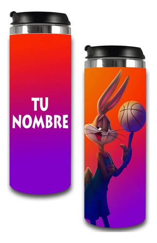 Termo Metalico Space Jam Bugs Bunny Personalizable