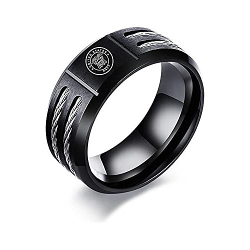 Zkxxj Signos Anillos Grabados Para Hombres - Anillo De Banda