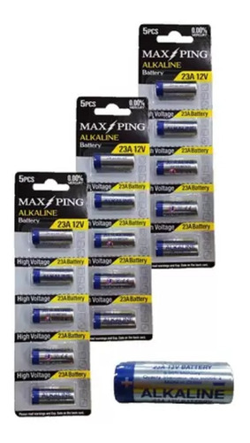 Imagem 2 de 5 de Pilhas 12v 23a Cartela De Bateria Alkaline Com 5 Unidades