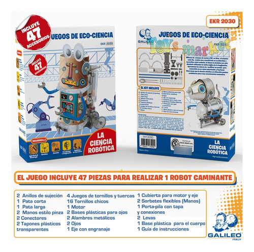 Juego De Ciencia Robótica Laboratorio Armar Robots Galileo