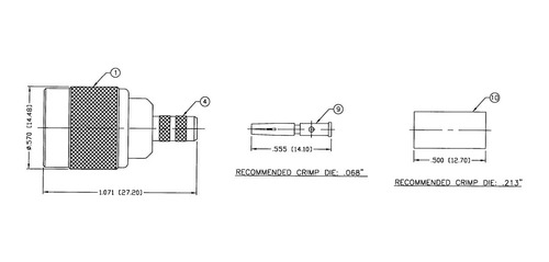 Conector Tnc Macho Inverso Anillo Plegable Para Rg-142/u.