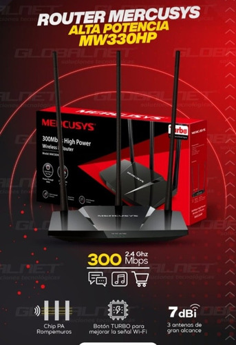 Router Mercusys Rompe Muros Mw330hp Serie N 