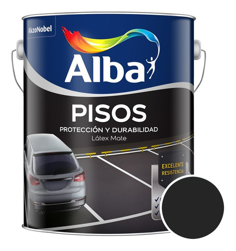 Alba Pisos Negro X 4lts - Caporaso