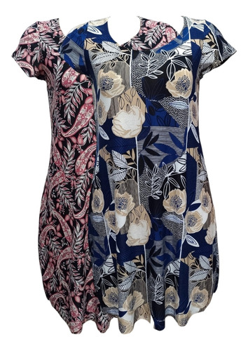 2 Vestidos Verão Liganet Malha Fria Lindas Estampas Feminino