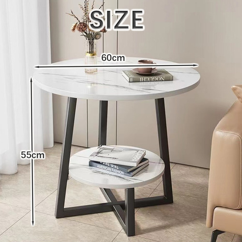 Mesa Redonda De Madera Estilo Mesa De Centro Minimalista