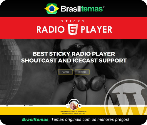 Sticky Full Width Plugin Wordpress Player De Rádio Original