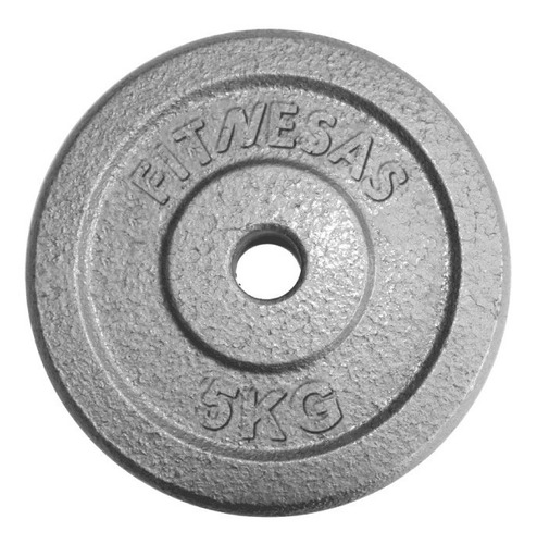 Disco Fundicion 5 Kg Pesas 30 Mm Hierro Fundido Color Gris