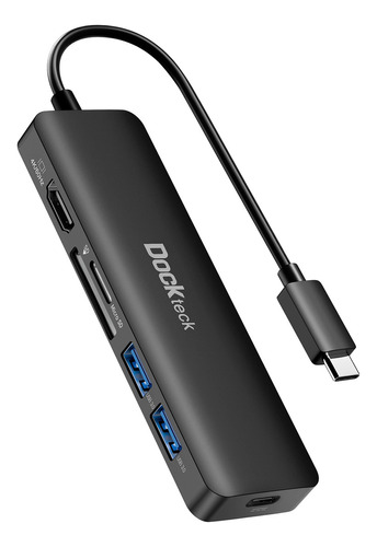 Adaptador Usb C Hub Hdmi Pd, Dockteck 6 En 1 Tipo C Hub Con