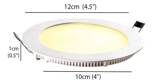 Imagen 5 de 10 de Panel Led 6w Redondo Incrustar 4000k Luz Neutra